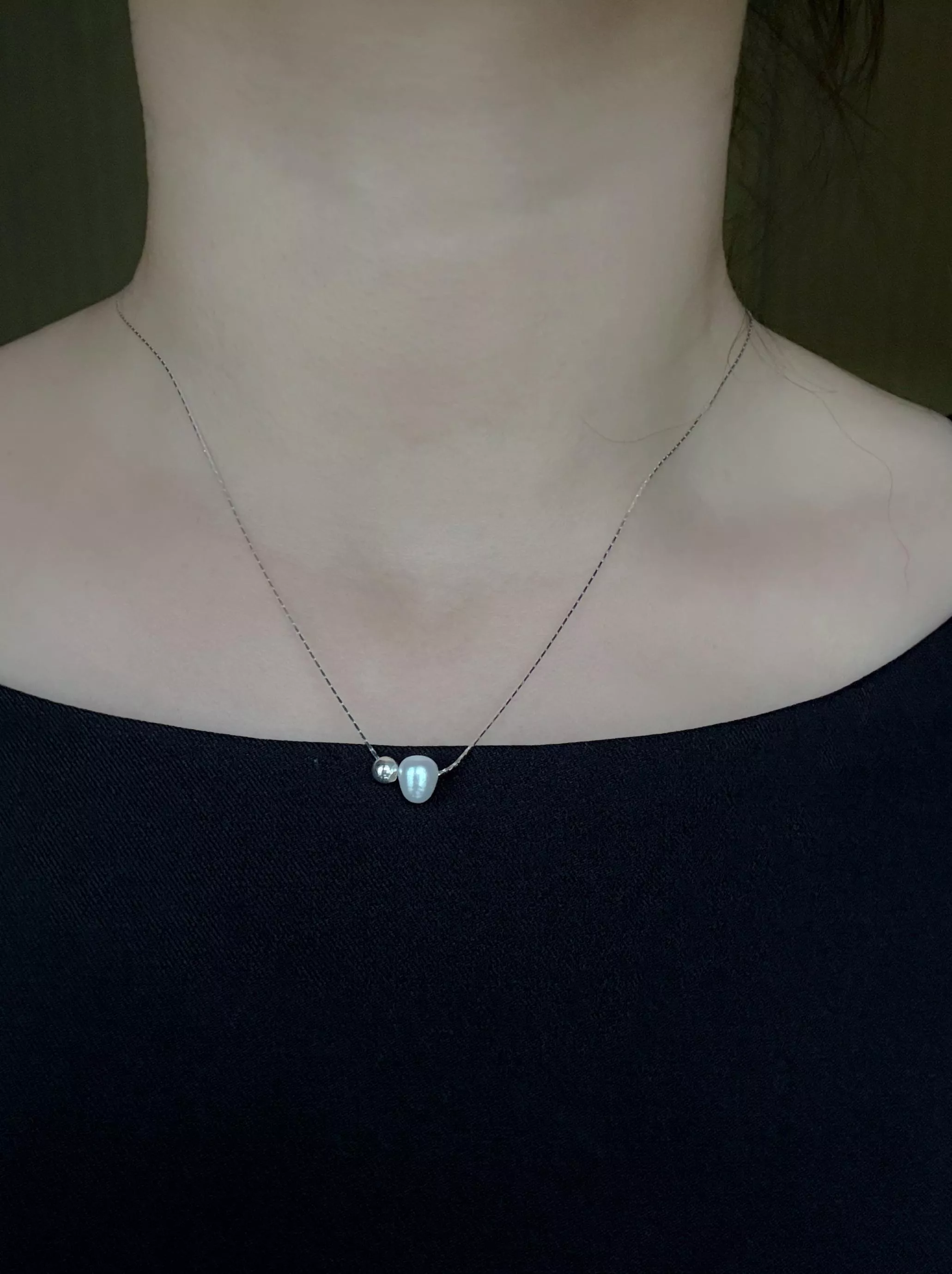 露珠晨光｜純銀珍珠項鍊