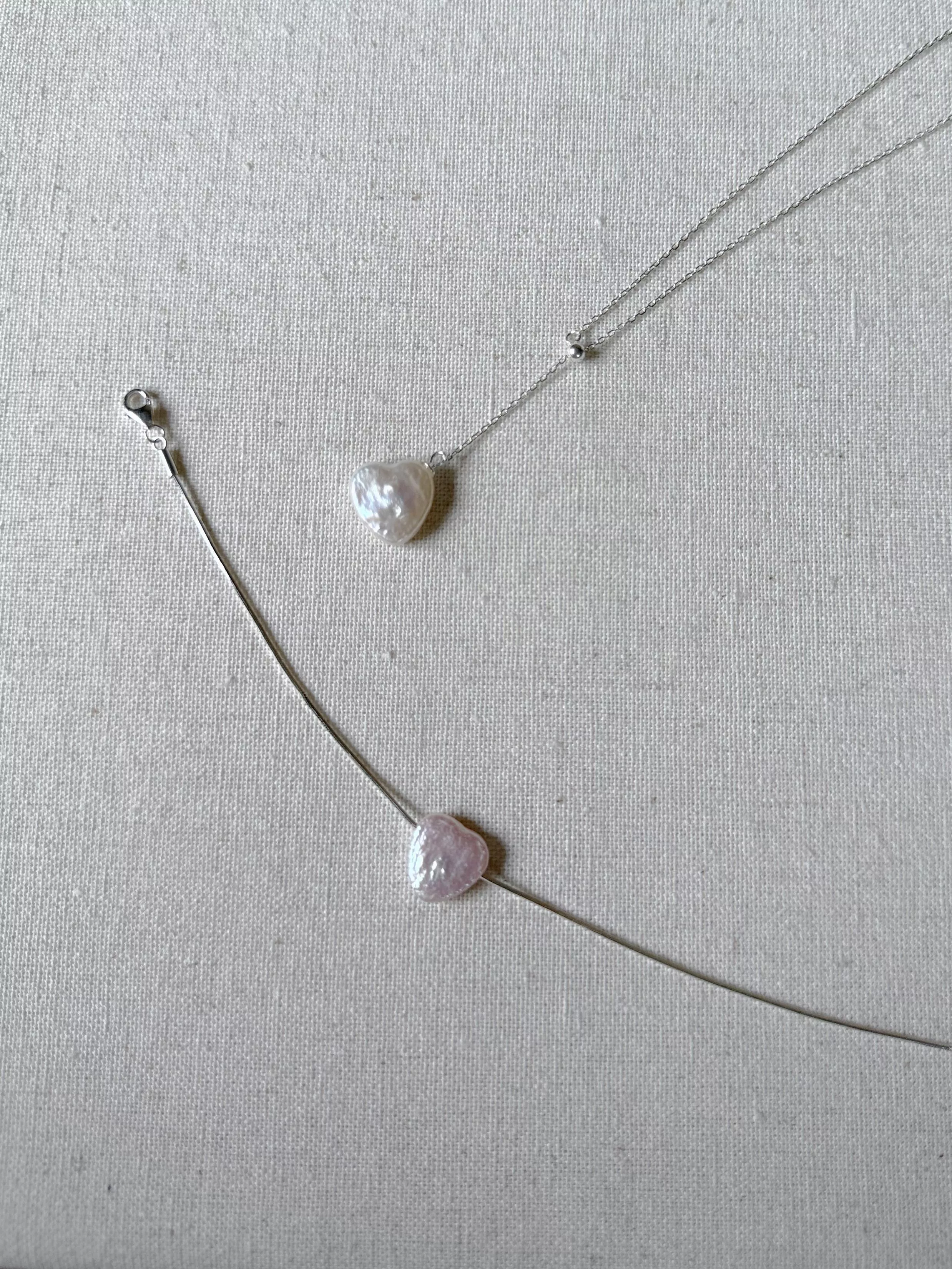 ｜悅己組合｜新型淡水珍珠 純銀項鍊＋手鍊組