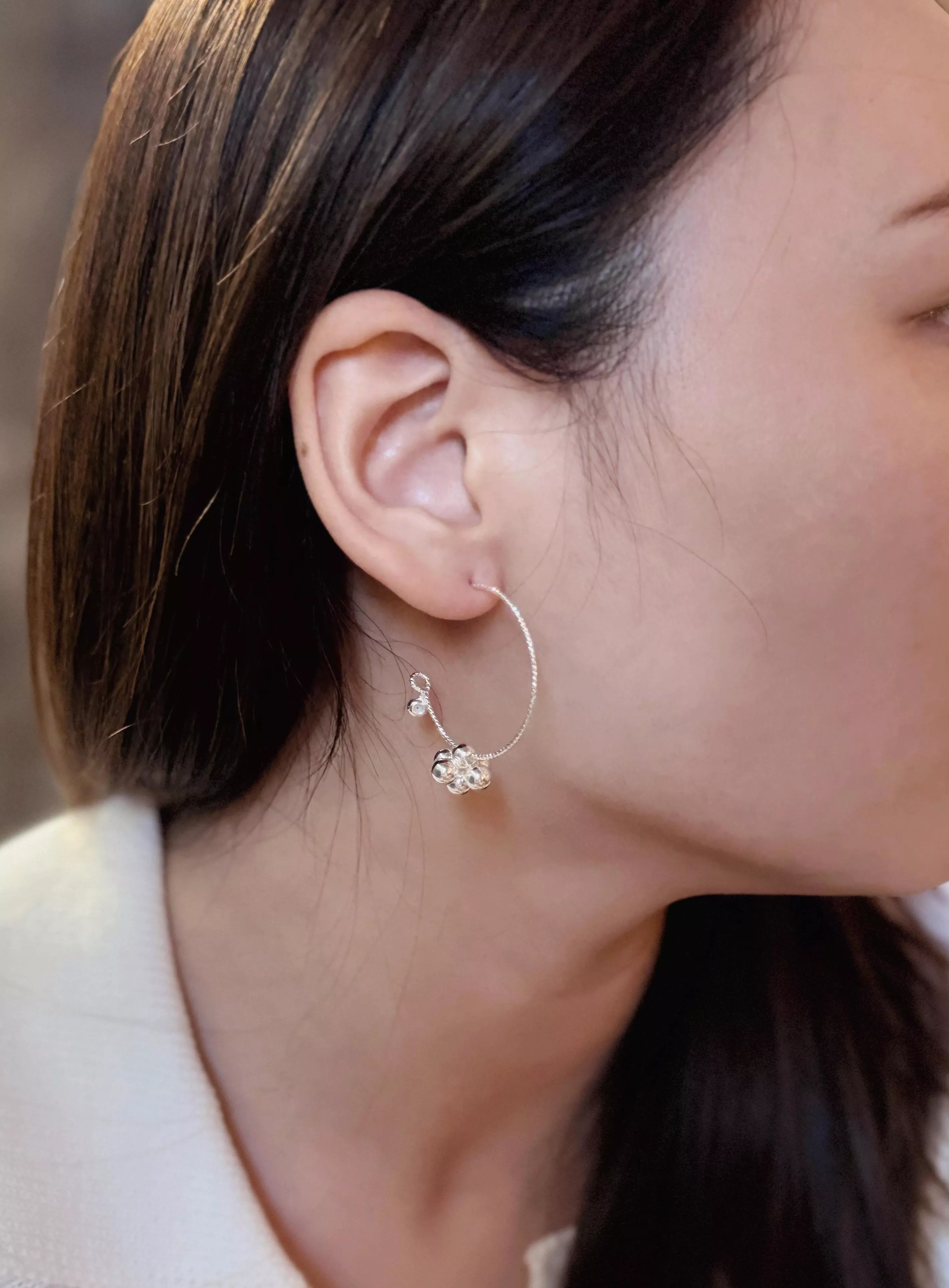 ｜雲端輕舞｜純銀耳圈