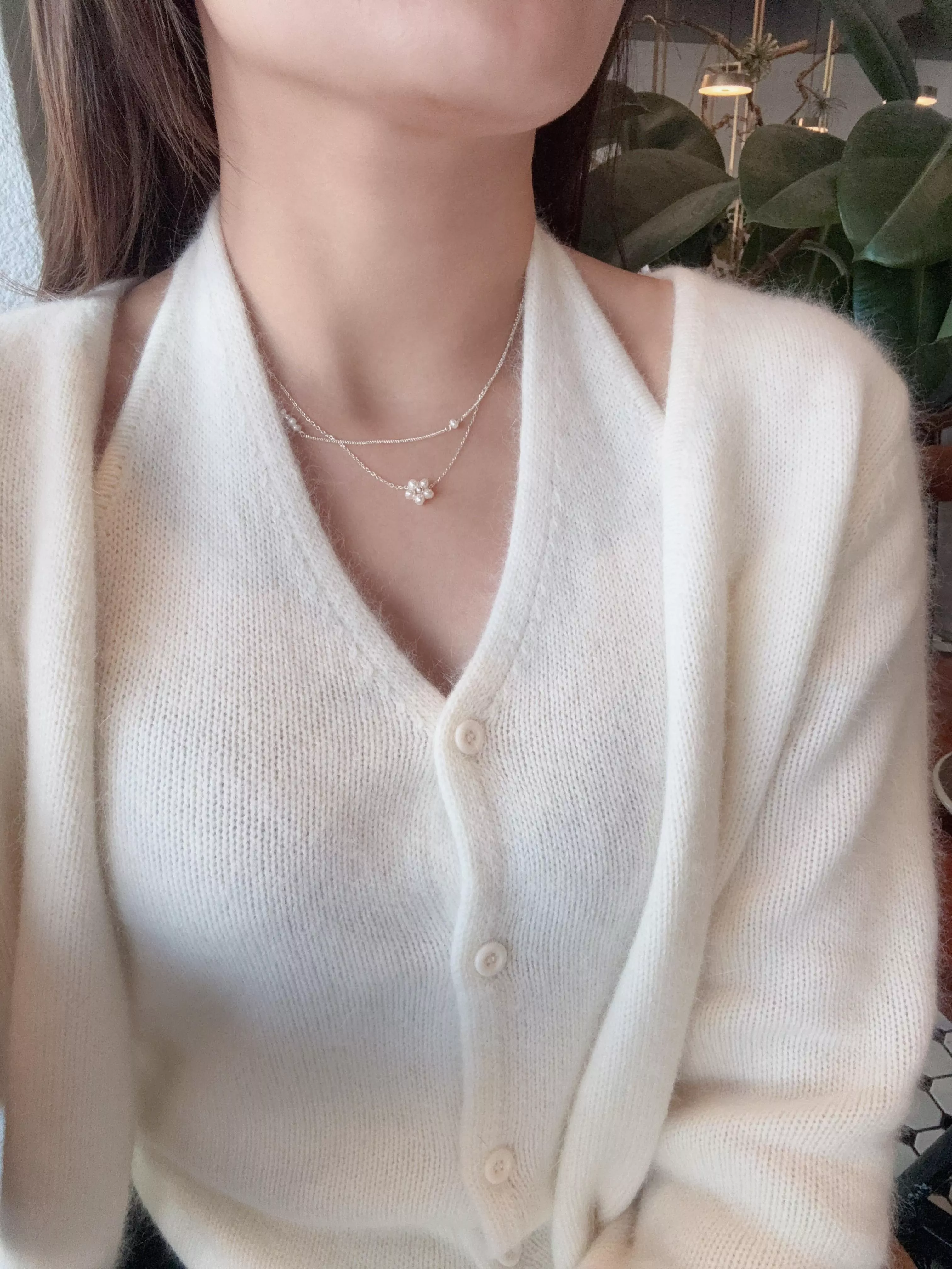 花期初綻・淡水珍珠純銀項鍊