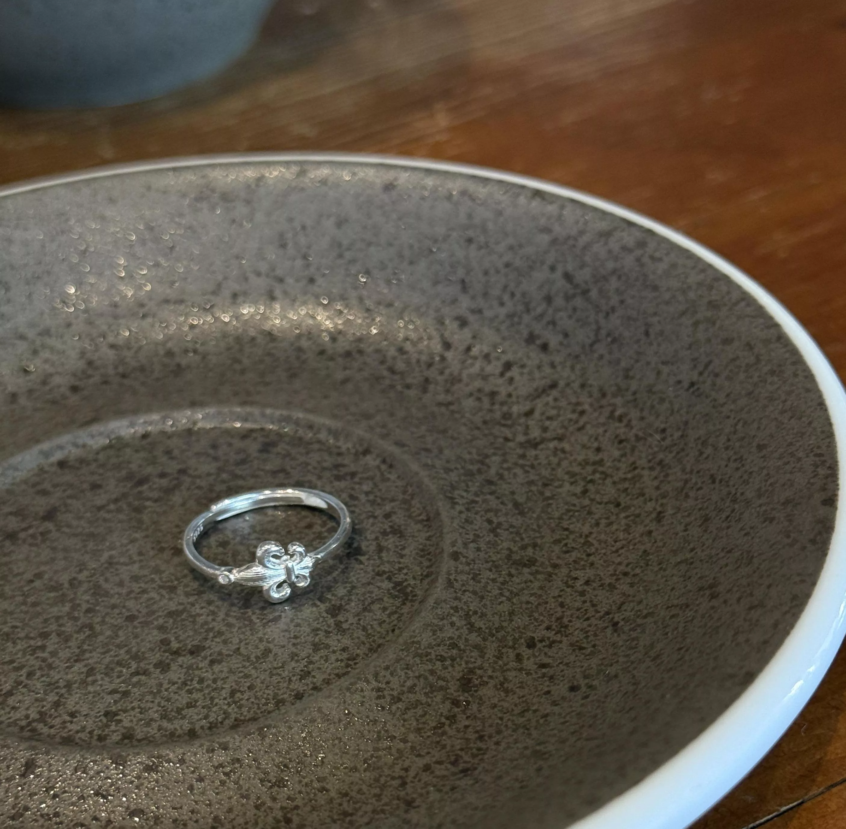 信箋・鳶尾花純銀戒指