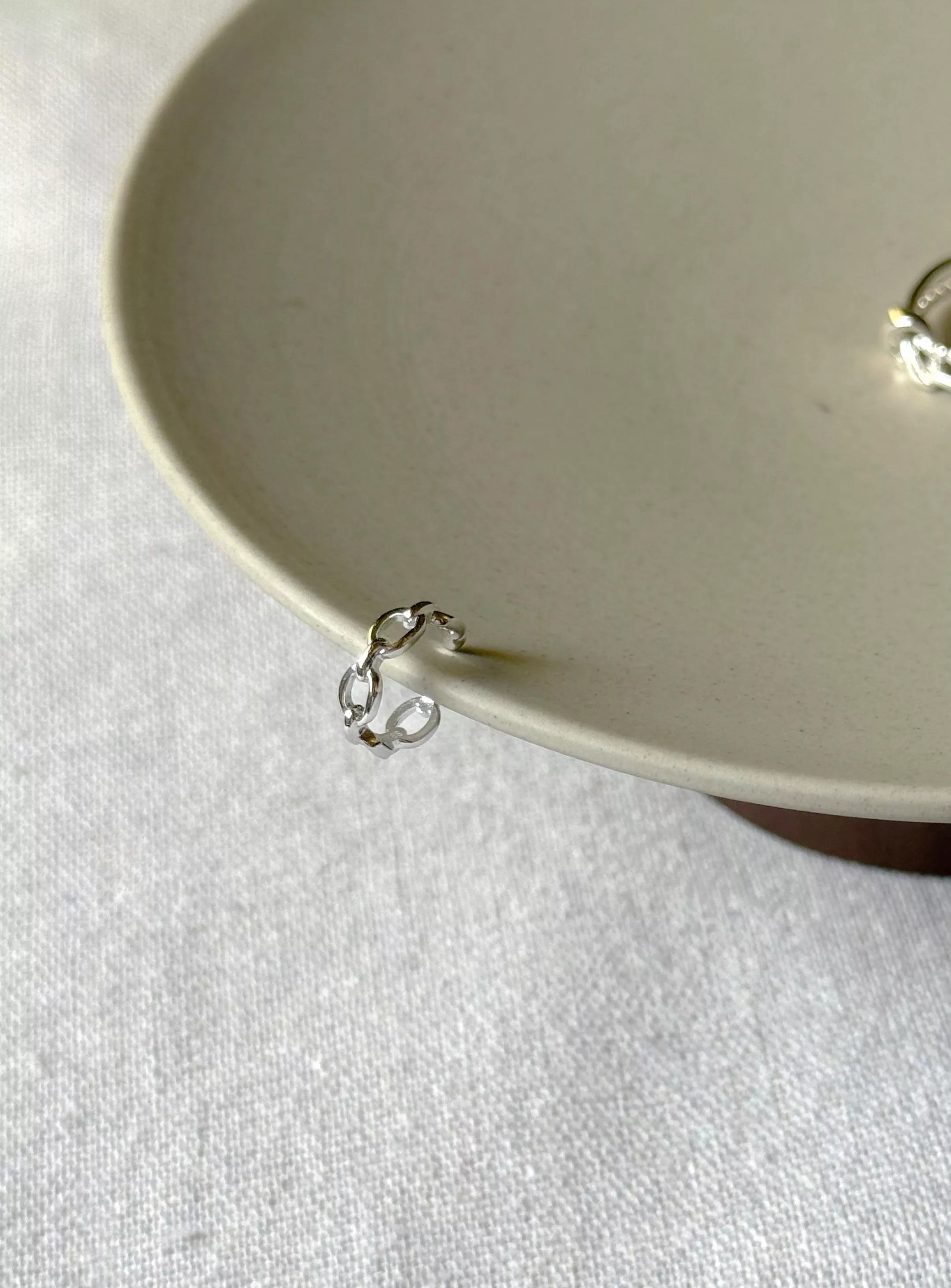 ｜鏈結｜純銀耳骨夾