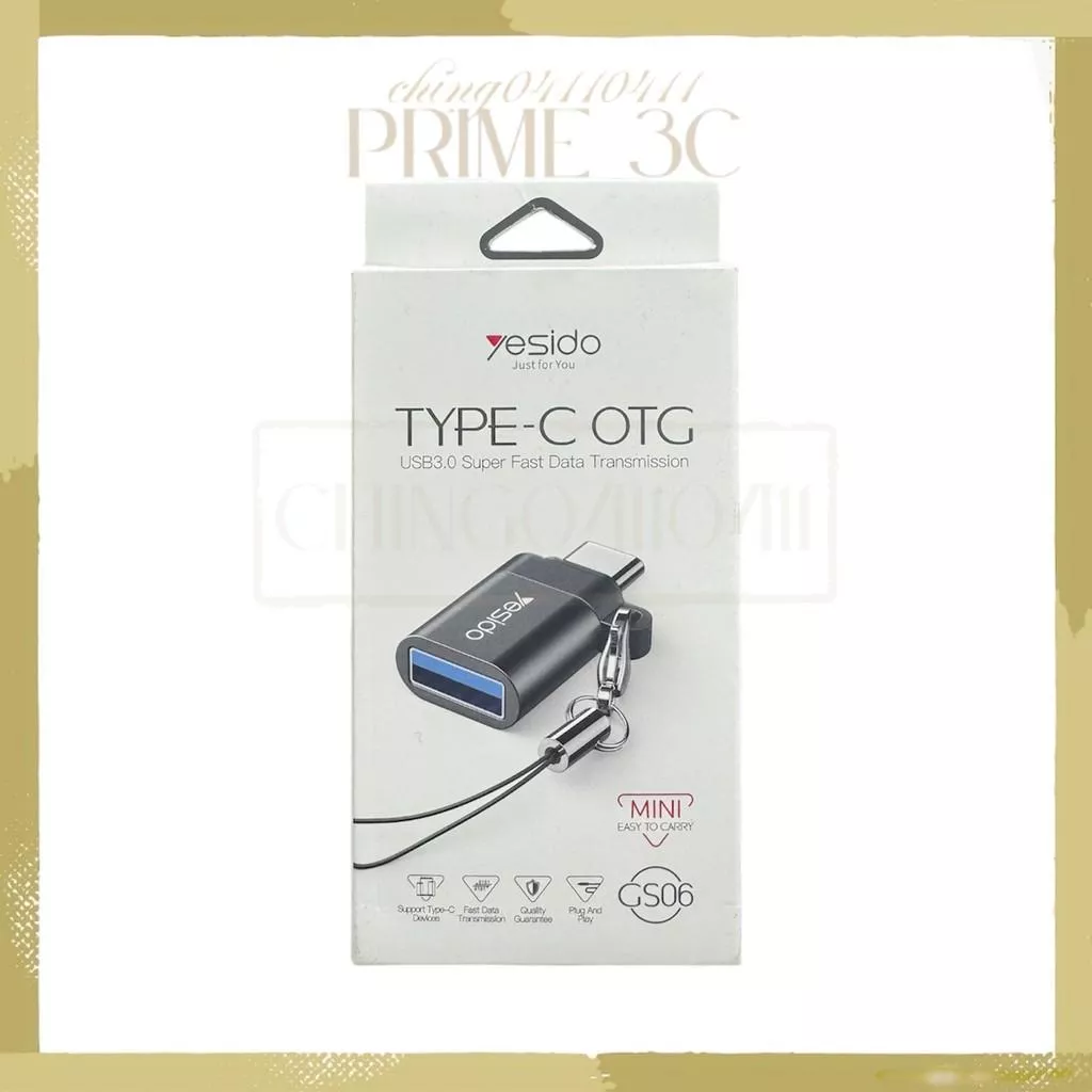【yesido】Type-C轉USB OTG轉接器迷你功能手機電源資料傳輸轉換讀卡機 GS06