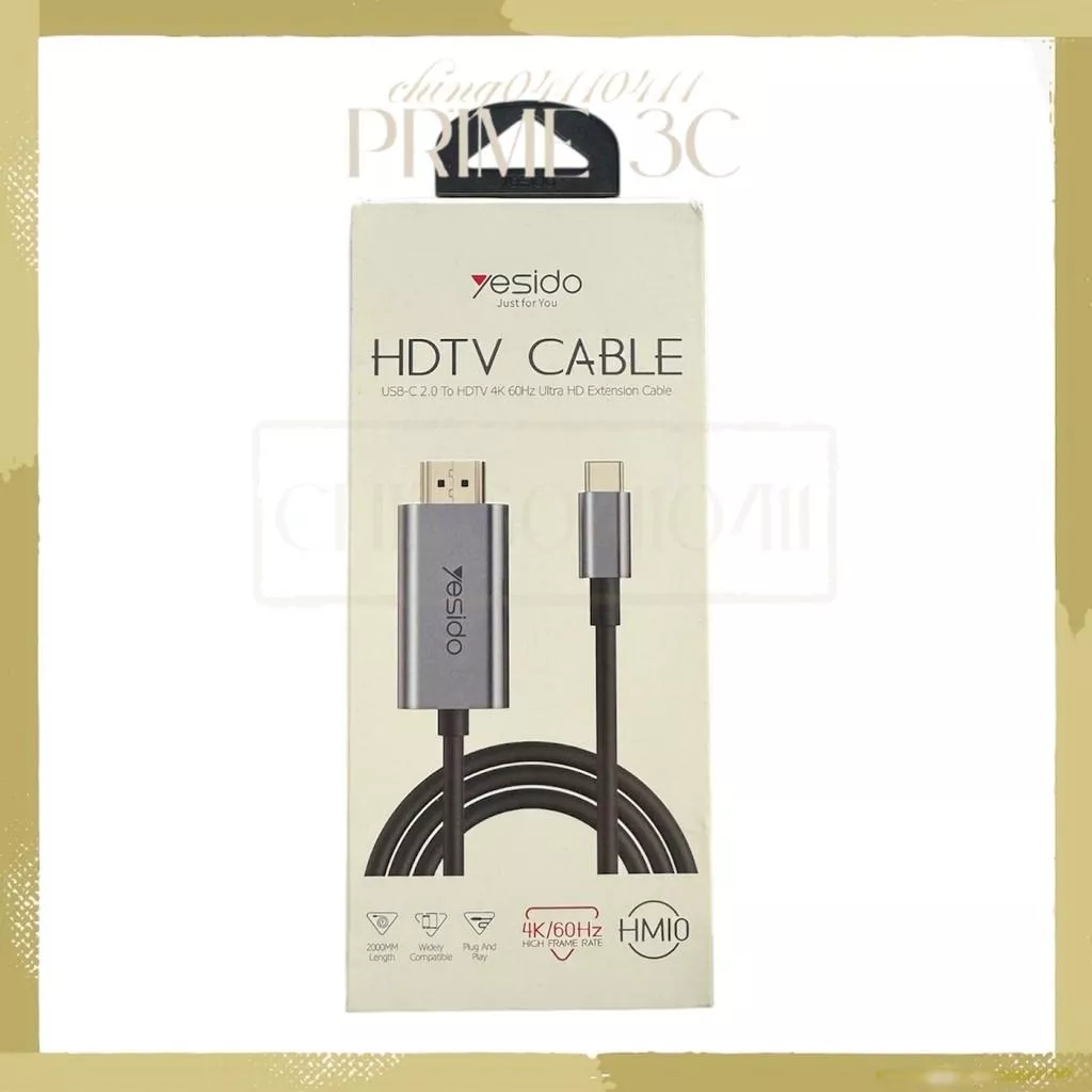 【yesido】HDMI轉接線 Type-C轉HDMI 視訊線 4K超高清 線長2米 投影轉換線 HM10