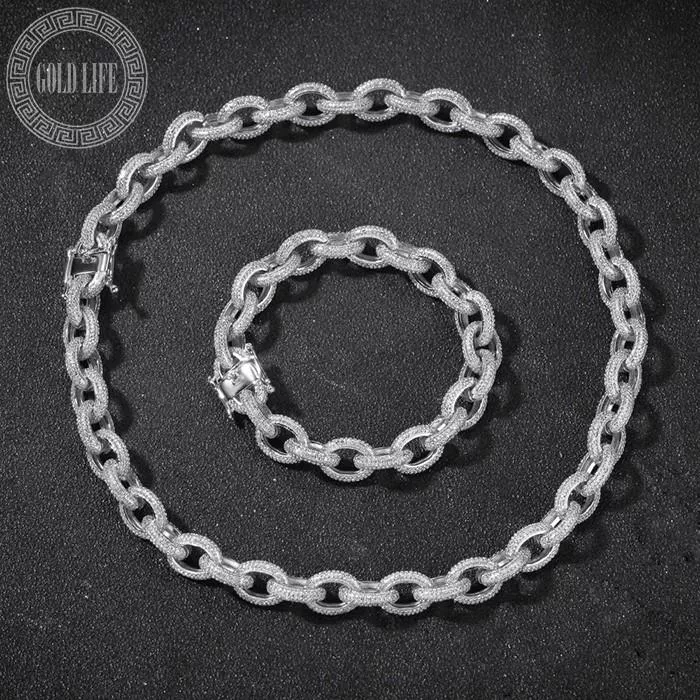 10mm密釘鑲鎖鍊項鍊/手鍊