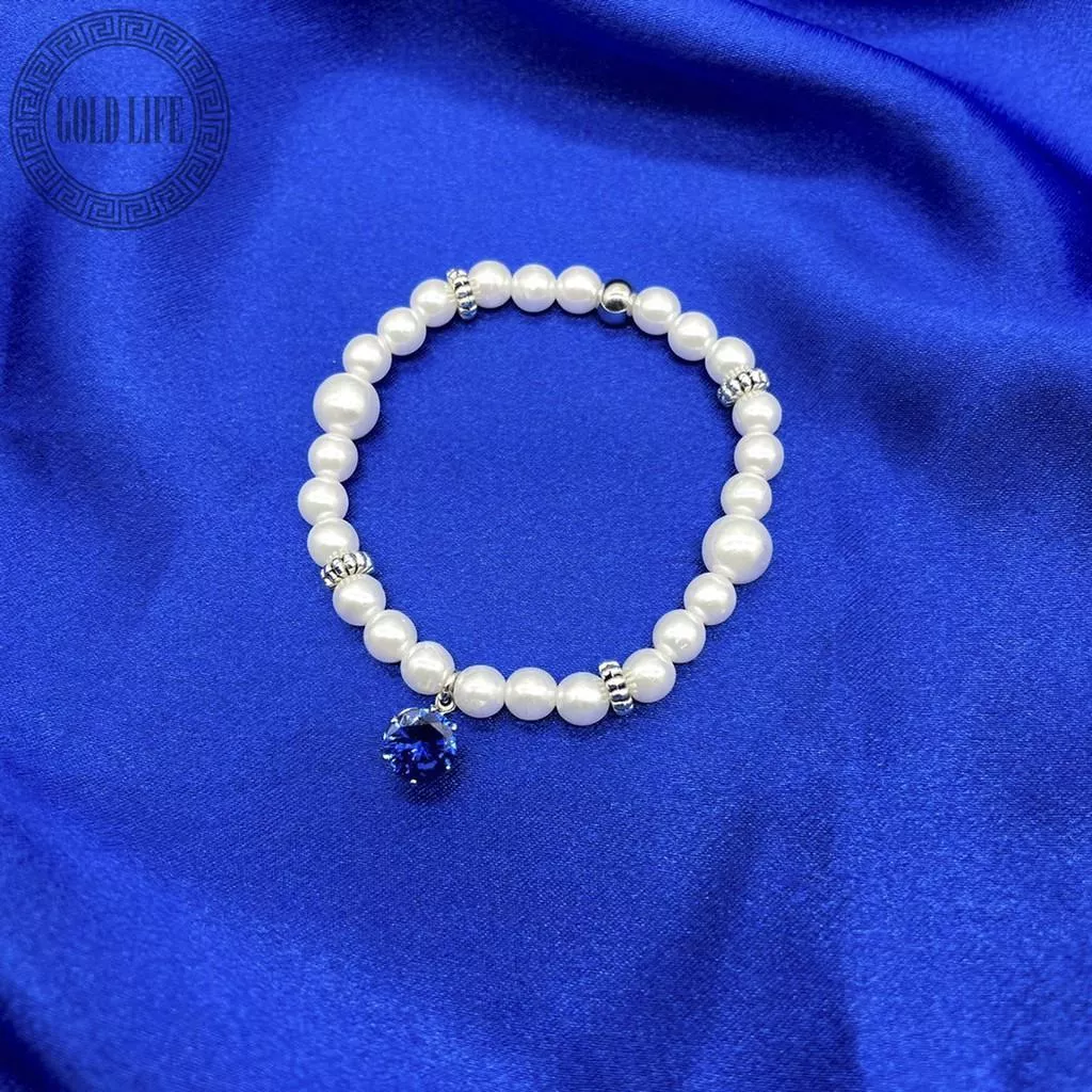 NO NAME 藍色寶石珍珠手鍊