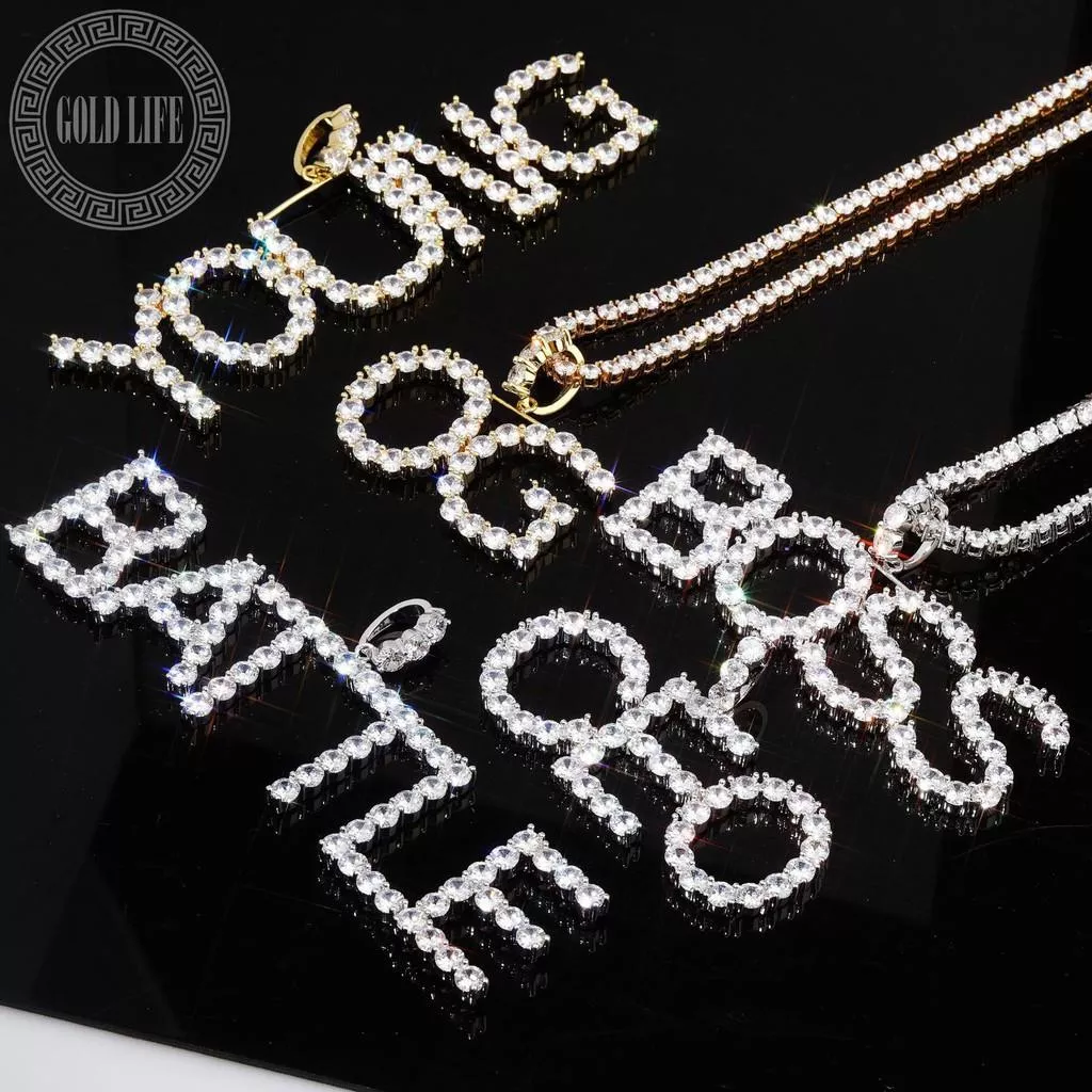 客製鑽石連貫字體吊墜