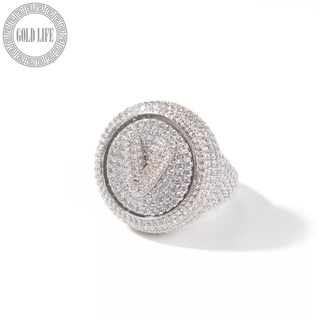 客製滿鑽旋轉戒指