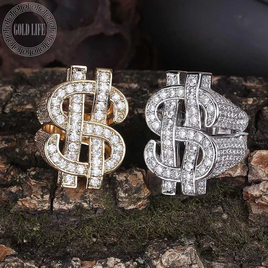 鑽石金錢符號戒指