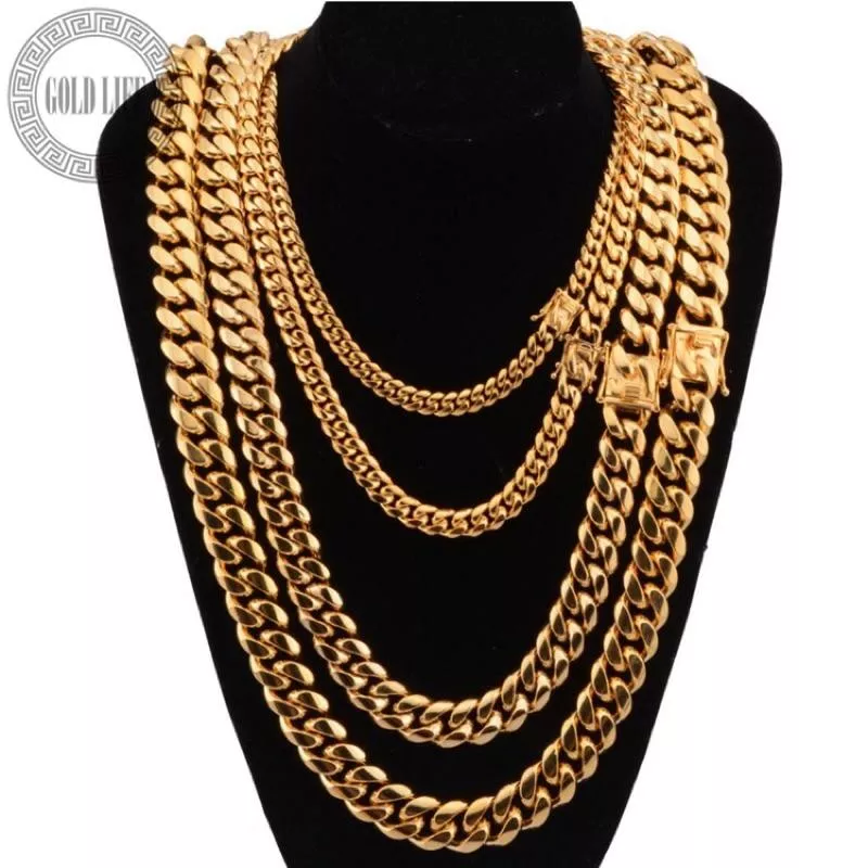 經典金色古巴項鍊