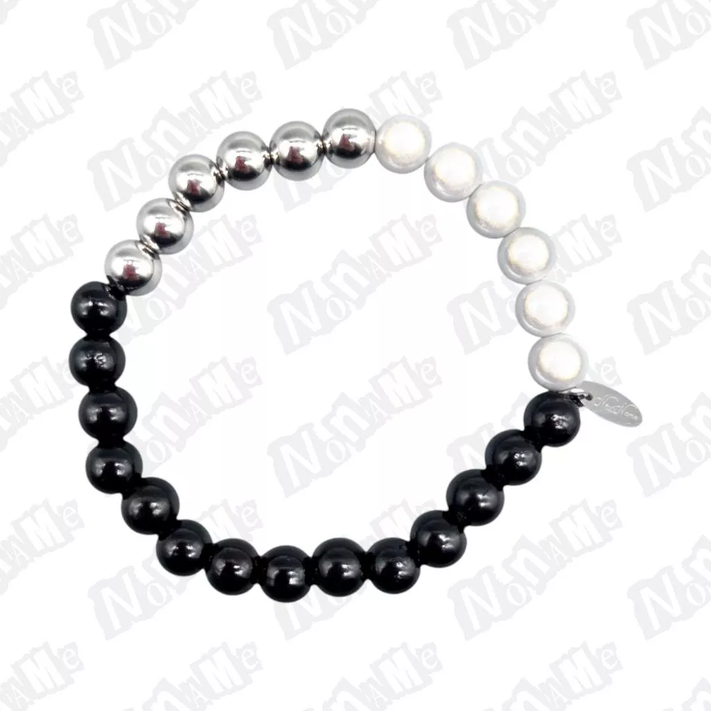 noname 異材質三色拼接 珍珠手練