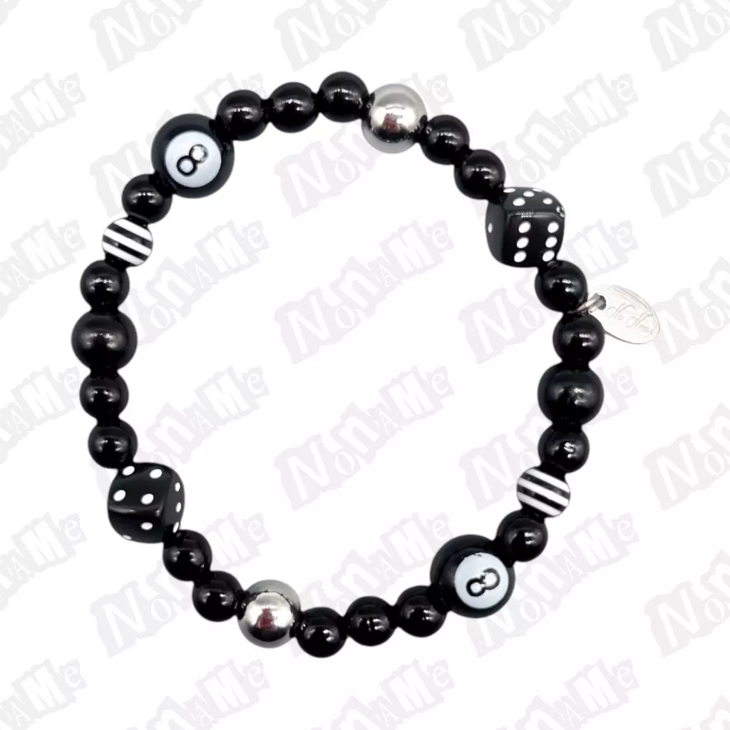 noname 黑骰子 8號球 串珠手練