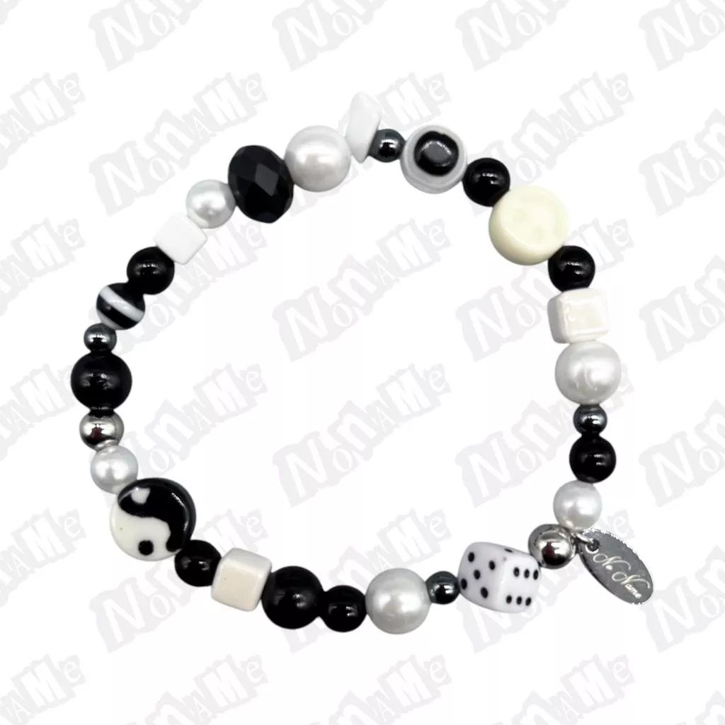 noname 黑水晶 骰子 太極 串珠手練