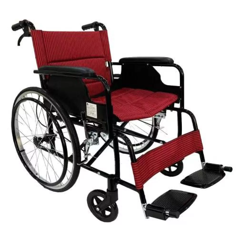 F16鋁合金輪椅(紅條紋)