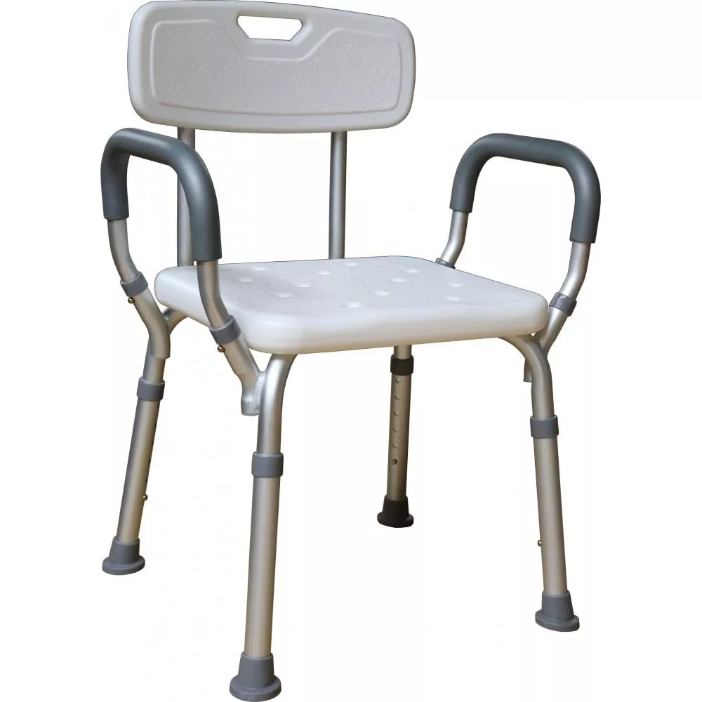 鋁製有背有扶手沐浴椅