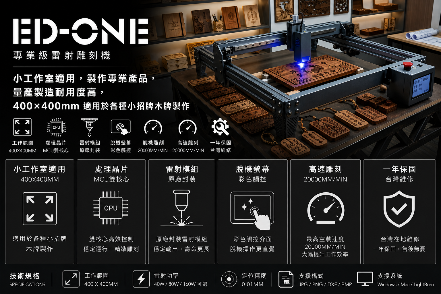 EDONE/EDONE PLUS EDLASER雷射雕刻機 【組裝教學影片】