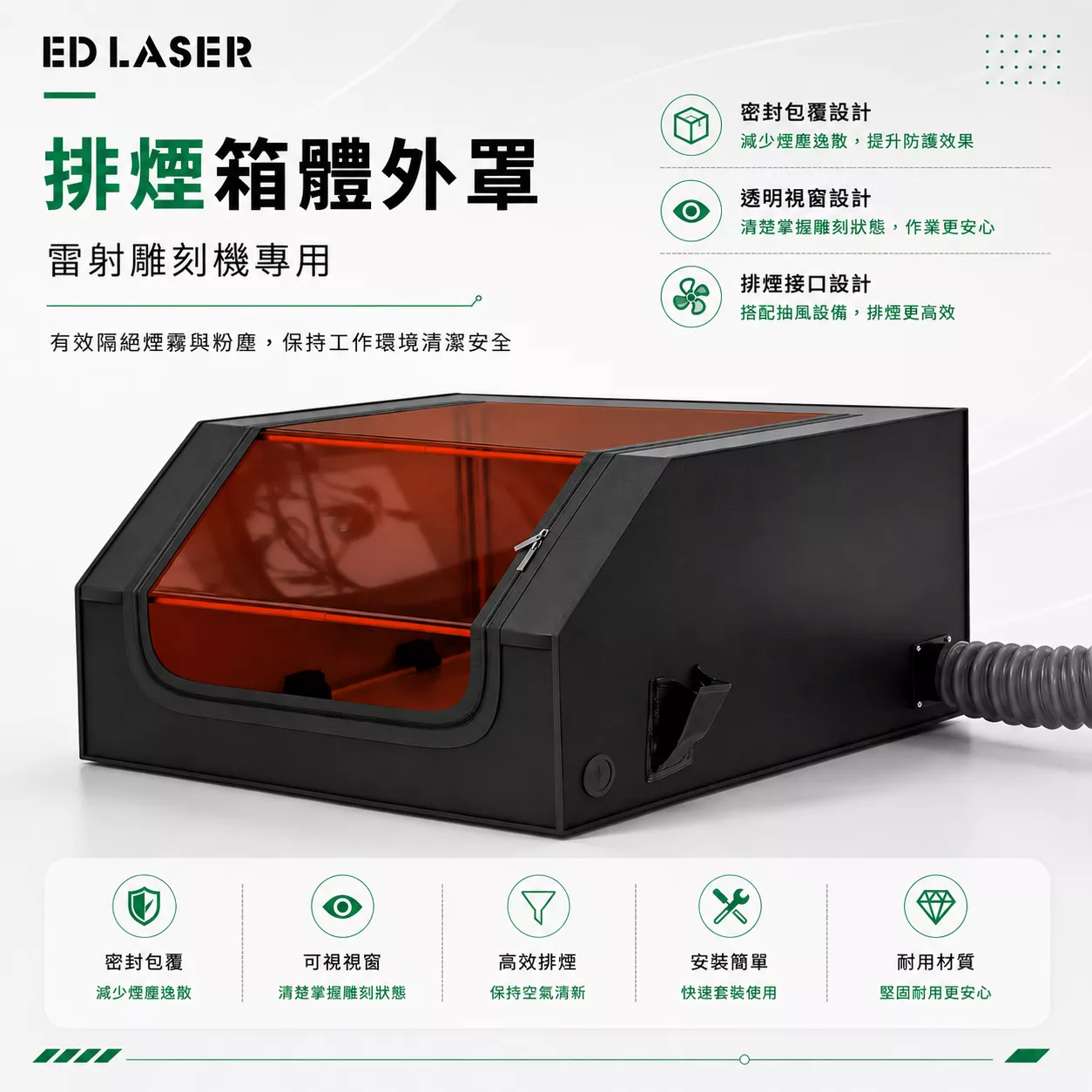 EDLASER 機器煙塵排風外罩