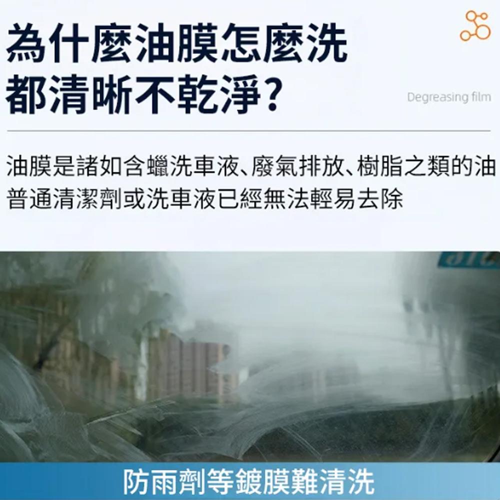 雨季駕駛救星｜玻璃油膜去除劑 假日出遊清除玻璃油膜更輕鬆 汽車玻璃清潔劑