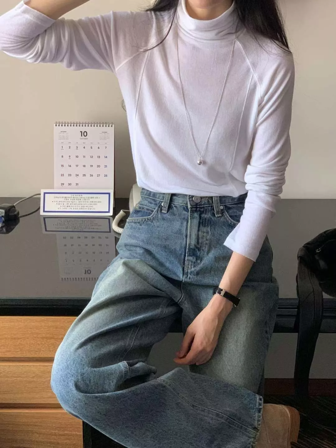 ＃直筒修身牛仔褲