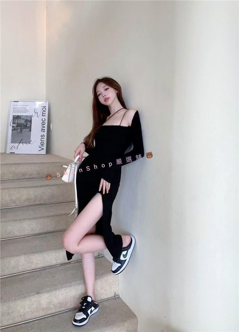 🎀性感氣質吊帶中長包臀裙S~3XL