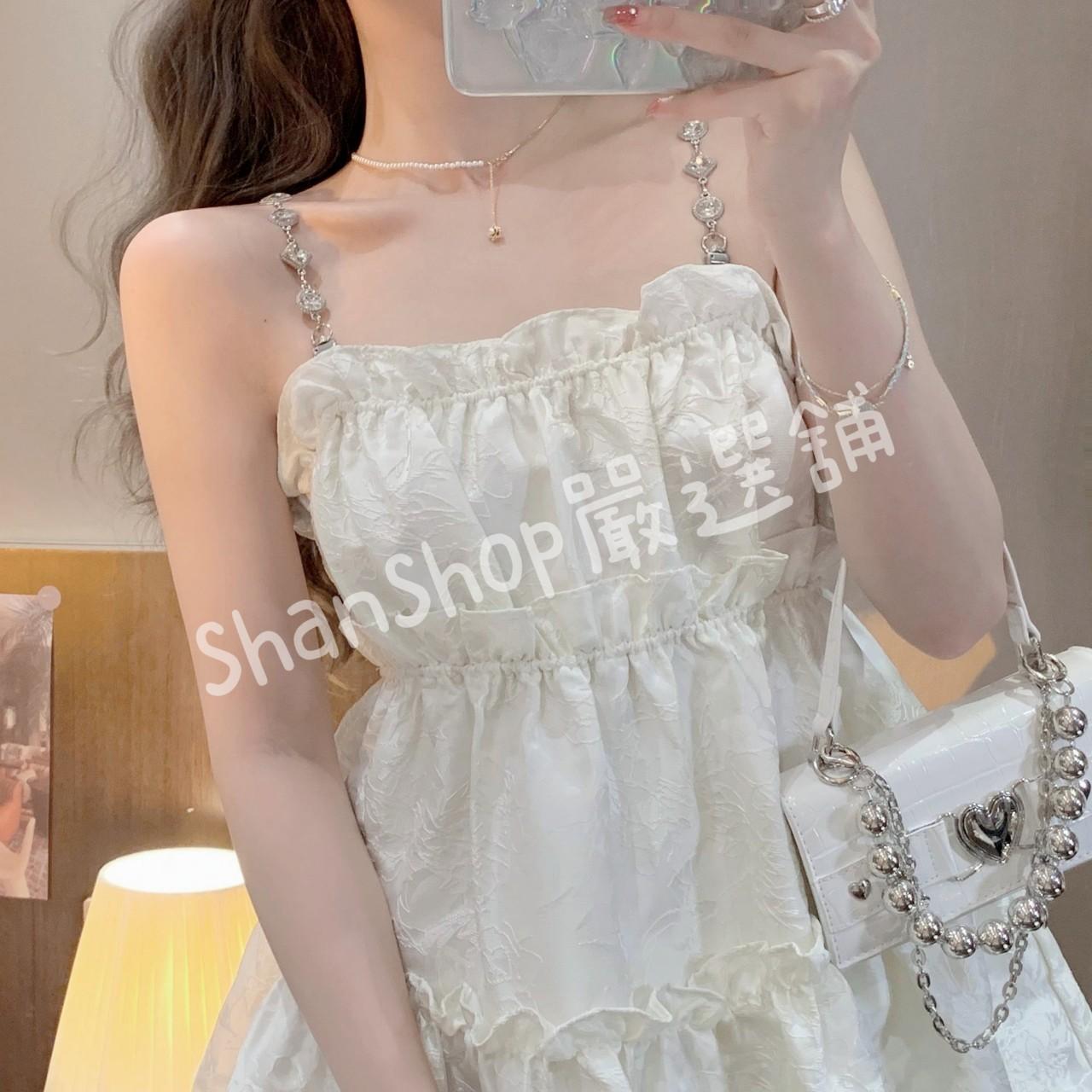 🎀清新甜美鍊條吊帶蓬蓬裙S~XXL