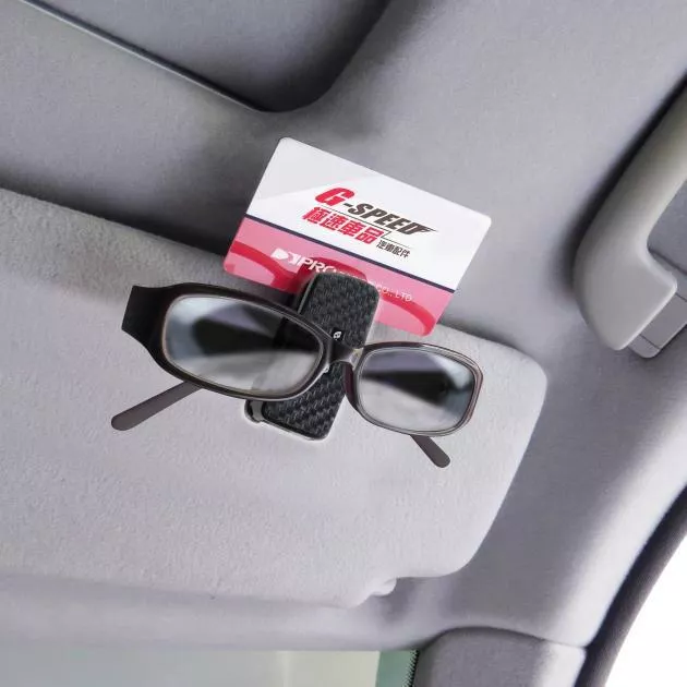 【G-SPEED】碳纖紋眼鏡夾 卡夢眼鏡夾 眼鏡收納 票據夾 碳纖維眼鏡夾 遮陽板眼鏡夾 眼鏡固定夾