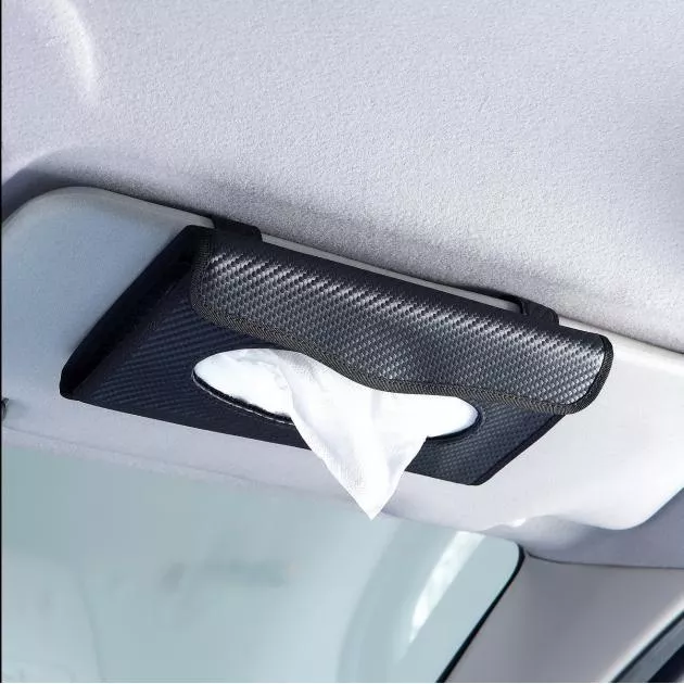 【G-SPEED】碳纖紋遮陽板紙巾盒 可掛車門 天窗 車用面紙盒 紙巾盒套 衛生紙盒 面紙套 紙巾套 碳纖維面紙盒