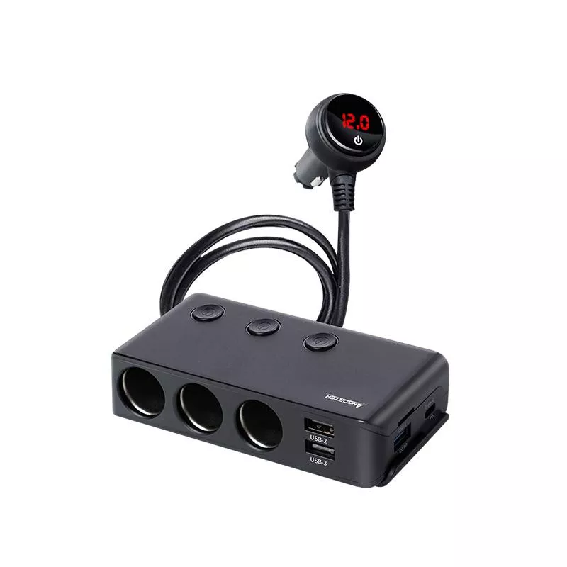 【安伯特ANBORTEH】酷電大師 智能電壓監控PD+QC3.0 7孔車充 點菸器擴充器 點菸器插座