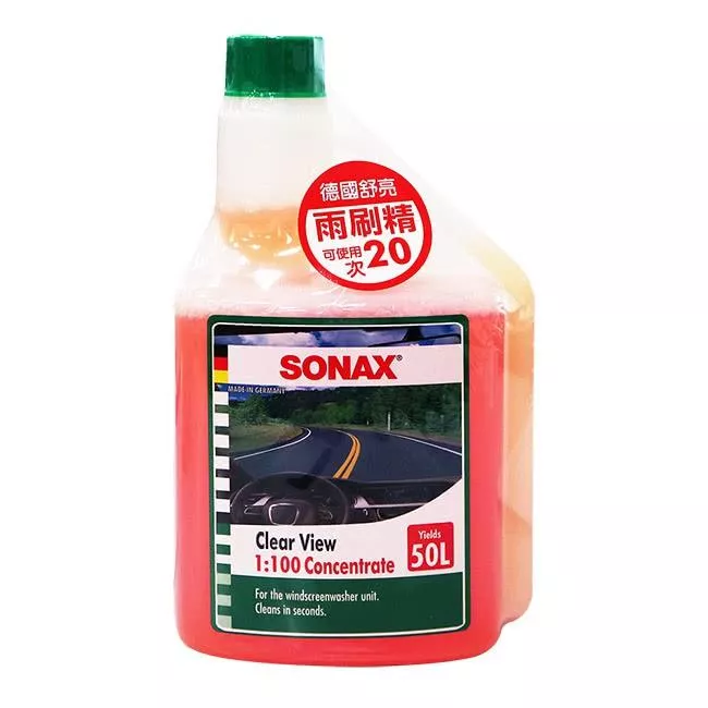 【德國SONAX】 高濃縮雨刷精 500ML 雨刷水 玻璃清潔劑 專利量杯設計