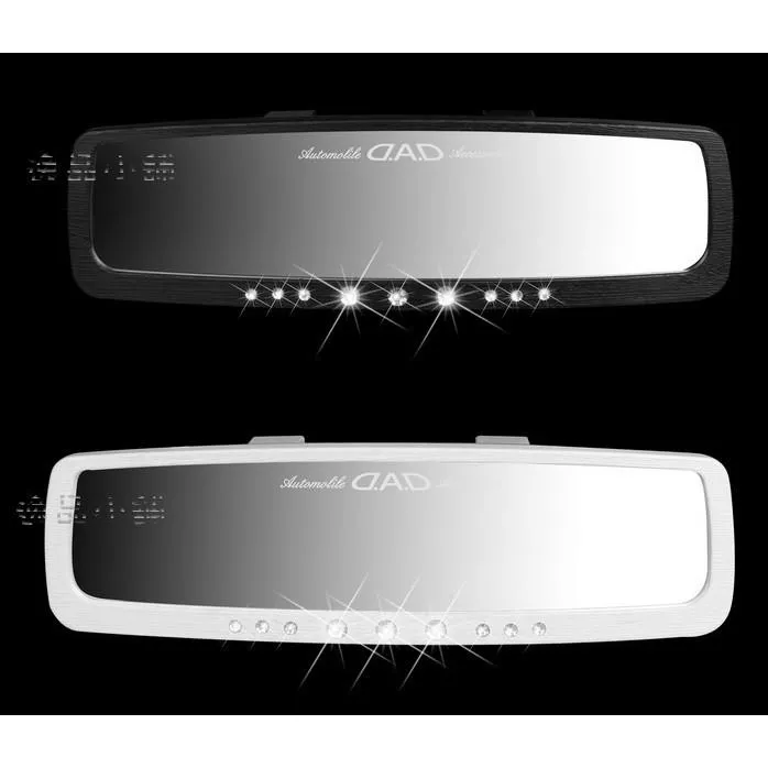 【逸品汽車百貨】車用 DAD 後視鏡 照後鏡 高清鏡面 鑲鑽 質量好 水鑽 室內鏡 JP VIP