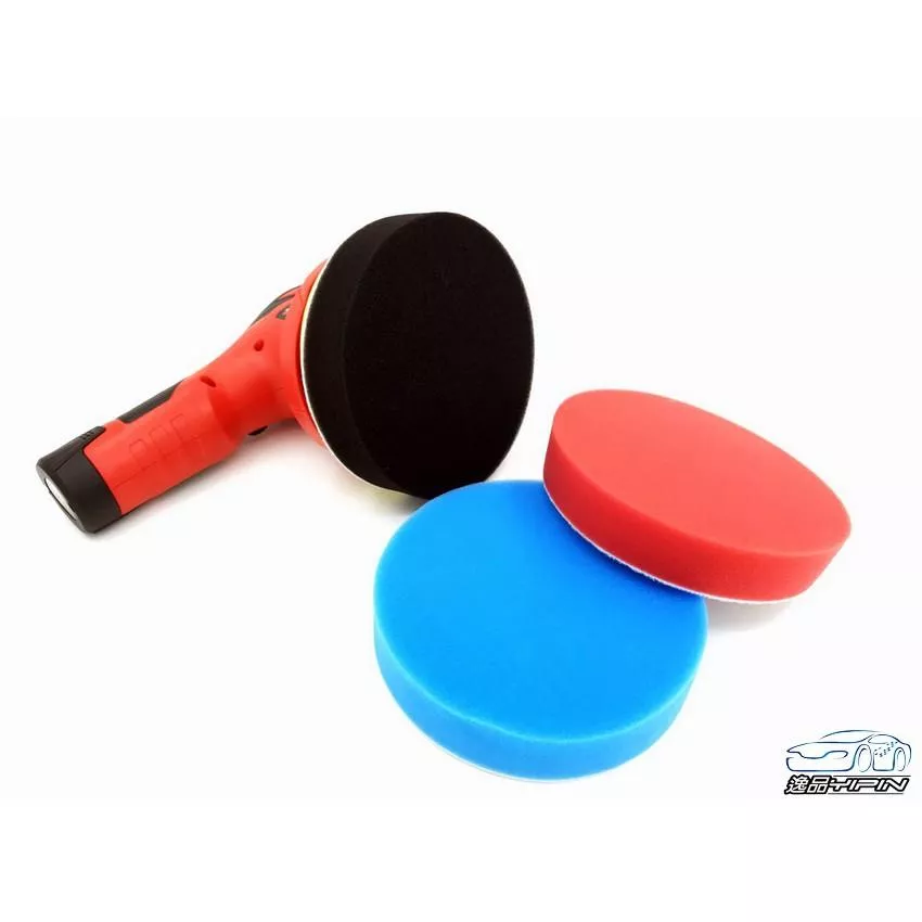 【逸品汽車百貨】《厚款耐用型》6吋氣動海綿 氣動上蠟綿 氣動打蠟棉 黏扣盤海綿 拋光海綿 上蠟海綿 小烏龜海綿 氣動綿