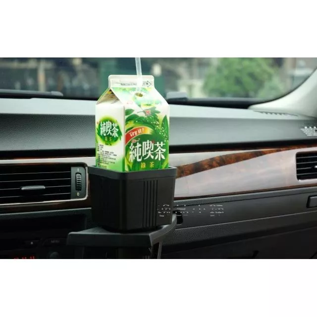 【逸品汽車百貨】圓轉方飲料架 圓轉方水杯架 置杯架 可放純喫茶 方形杯架 方形飲料架 方形水杯架 雜物收納 圓轉方杯架