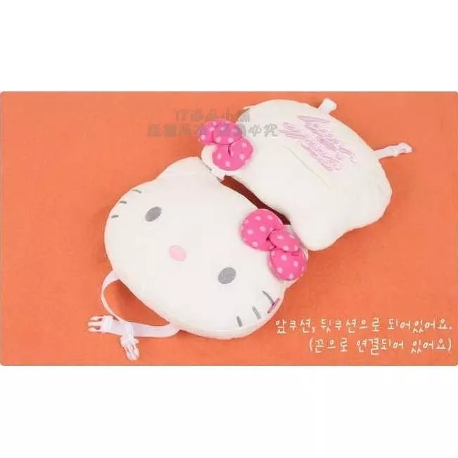 【逸品汽車百貨】韓版hello kitty 深色蝴蝶結系列 立體雙面頭枕 座椅頭枕 一入裝 MARCH YARIS