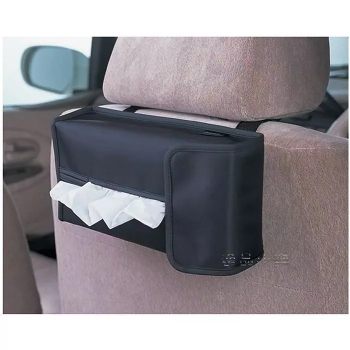 【逸品汽車百貨】椅背面紙盒套 衛生紙盒套 紙巾盒套 可掛遮陽板 扶手 多種懸掛方式 面紙套