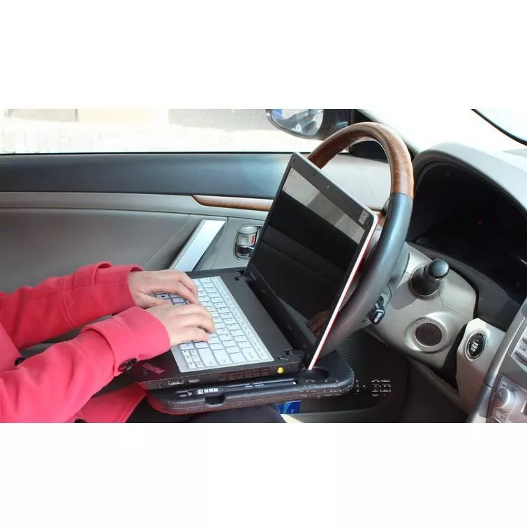 【逸品汽車百貨】多功能方向盤辦公桌 卡桌 筆記型電腦架 餐桌 寫字板 筆電桌 置物架 餐盤 置物台 車用電腦桌 平板支架