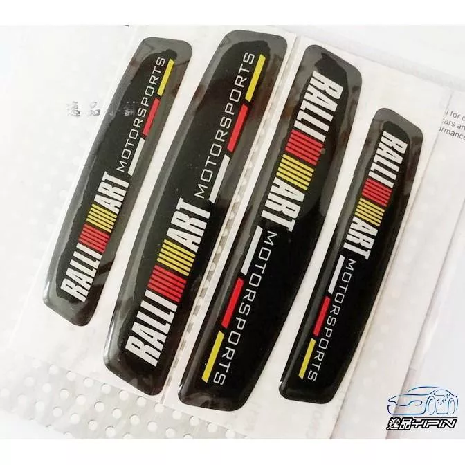 【逸品汽車百貨】RALLIART 車門防撞條 4入 自帶背膠 高清噴繪 三菱