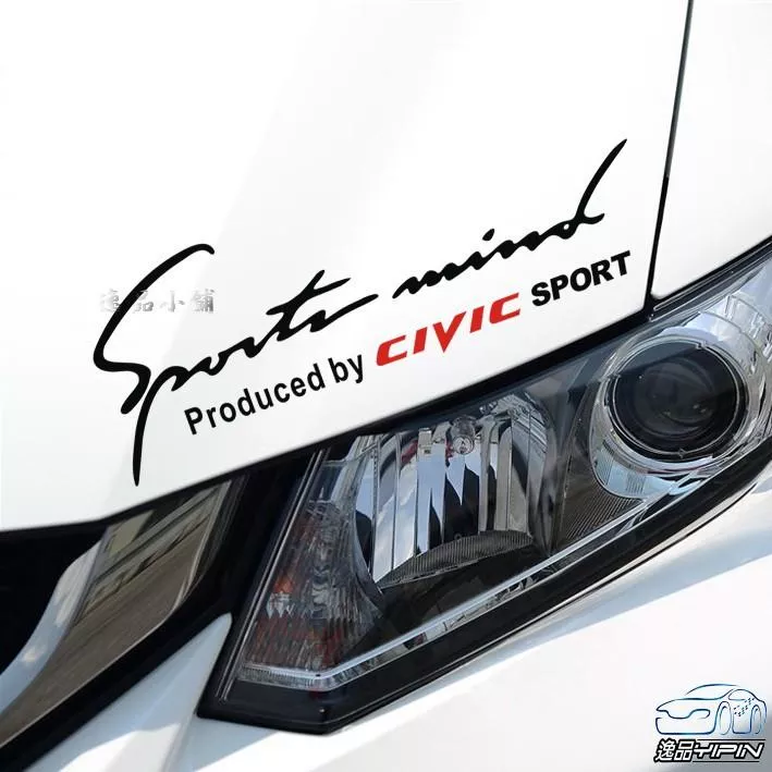 【逸品汽車百貨】HONDA SPORTS 燈眉貼紙 運動版 反光 防水CRV CIVIC HRV FIT ODYSSEY