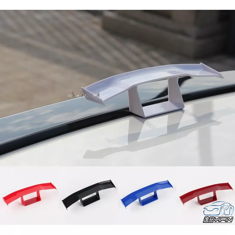 【逸品汽車百貨】車用 戰鬥小尾翼 車身裝飾 秋明山 熱血 跑山 定風翼 小壓尾 免打孔 改裝尾翼 戰鬥尾翼 機翼
