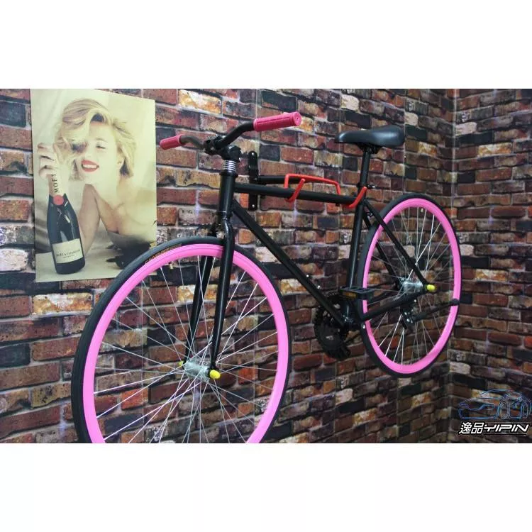 【逸品汽車百貨】自行車牆壁雙鉤掛架 節省空間 單車吊架 單車掛架 單車收納 自行車收納 腳踏車掛架 腳踏車吊架 停車架