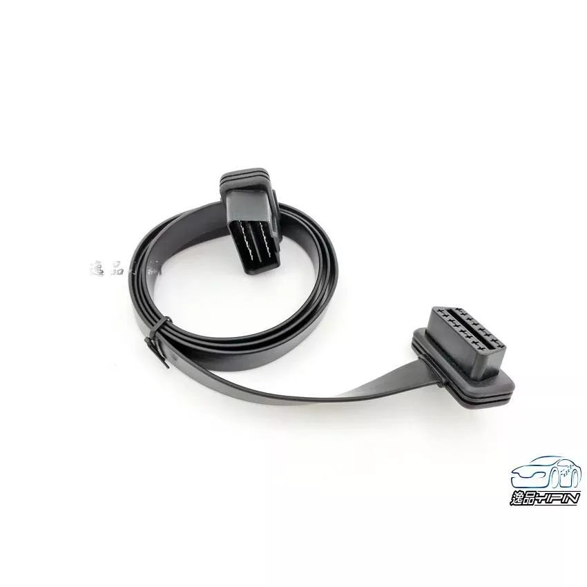 【逸品汽車百貨】外銷歐美 OBD2 1米延長線 16芯滿線 延長線 OBDII 診斷接頭 轉接線 扁線好藏線
