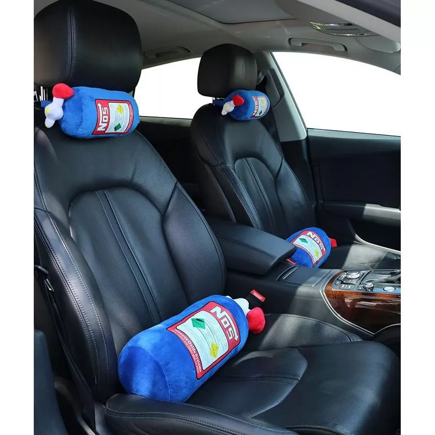 【逸品汽車百貨】NOS頭枕 氮氣瓶頭枕 NOS瓶子頭枕 車用頭枕 抱枕 汽車頭枕 枕頭 靠墊