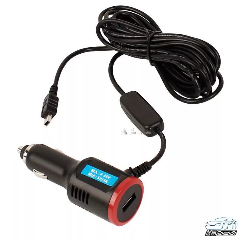 【逸品汽車百貨】帶開關USB行車紀錄器 導航充電線 測速器 充電器 衛星導航電源線 MINI MICRO USB