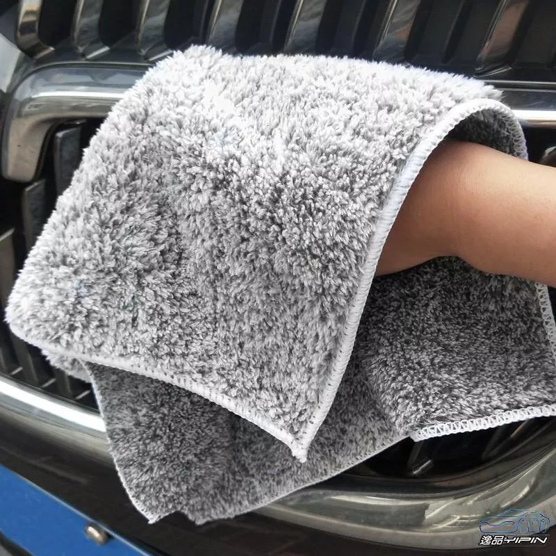 【逸品汽車百貨】竹炭纖維毛巾 40*40CM 毛質細膩 超細纖維布 擦車布 纖維毛巾 內裝擦拭布 下蠟布 吸水布