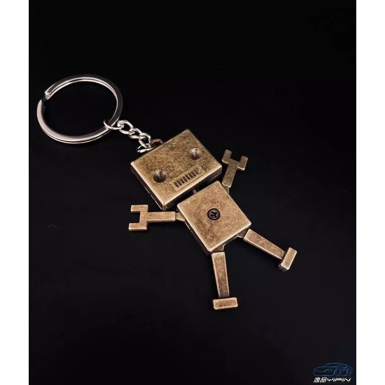 【逸品汽車百貨】復古機器人鑰匙圈 復古風 金屬鑰匙扣 鎖匙 生日禮物 送禮 時尚精品