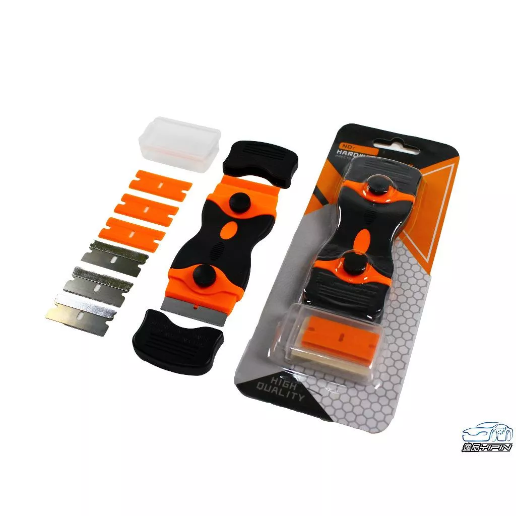 【逸品汽車百貨】雙頭除膠刀 附6個備用刀片 除膠器 除膠工具 去膠刀 去膠器 貼紙除膠 除膠神器