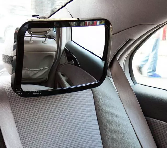 【逸品汽車百貨】加大款 美國寶寶觀察鏡 兒童觀察鏡 嬰兒安全鏡 可調角度 輔助鏡 後排鏡 反射鏡 提籃安全座椅反向後視鏡