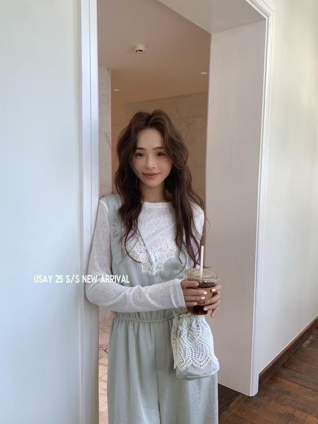 兩件套拼接蕾絲
