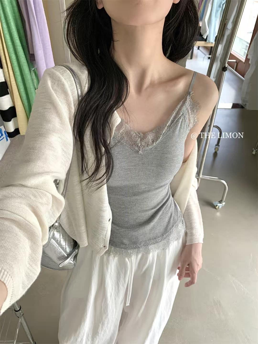 親膚蕾絲背心