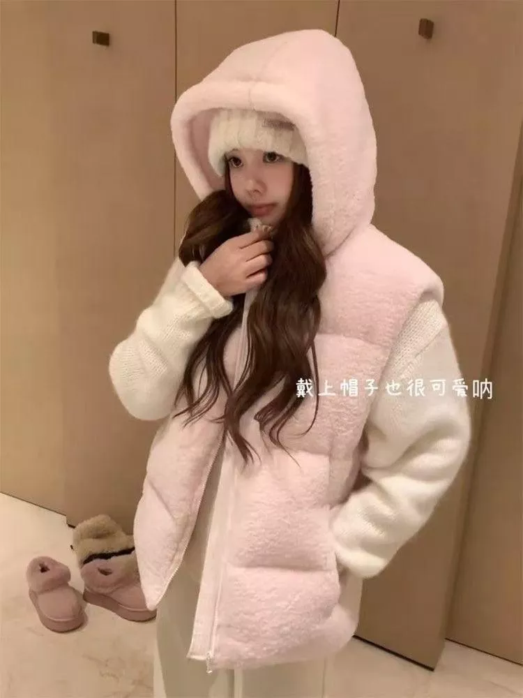 連帽QQ羊羔毛背心