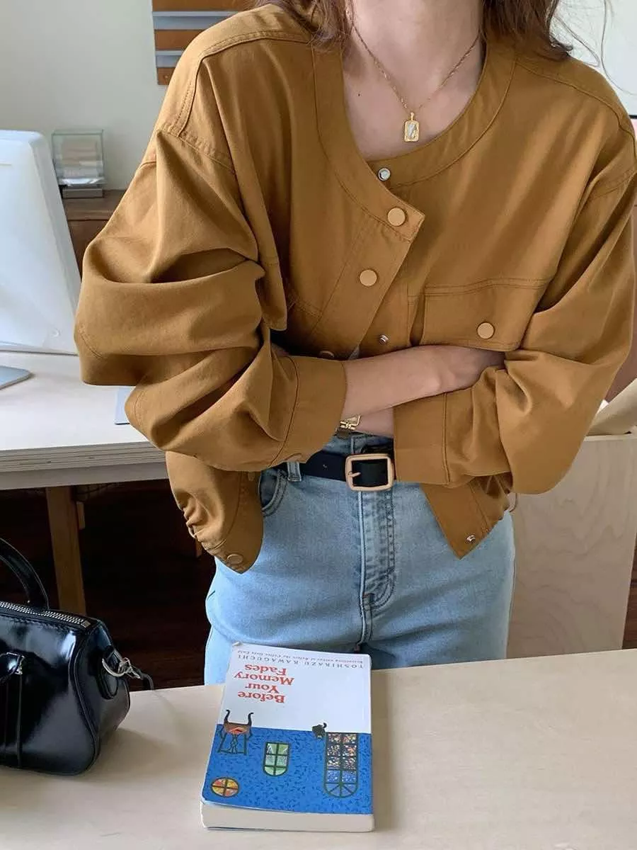 設計工裝感夾克外套